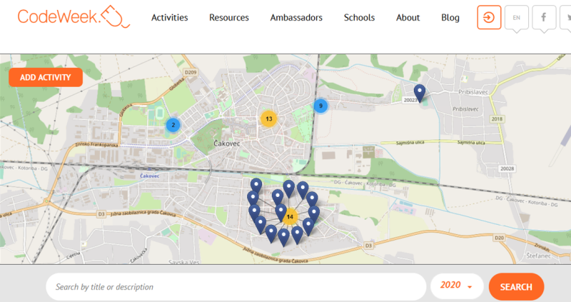 Codeweek map